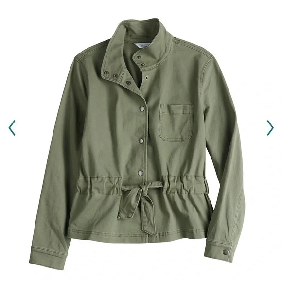 LC Lauren Conrad Tie Waist Utility Jacket Size Medium - Picture 11 of 11